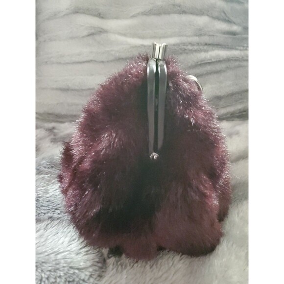 My Flat in London Saville Black Scarlett Faux Fur Bag Bow Snap Close M028745 - Picture 6 of 16